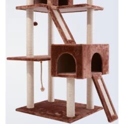 Frisco 72-in Large Base Faux Fur Cat Tree & Condo -Frisco Pet Hub 101809 PT4. AC SS1800 V1584452718