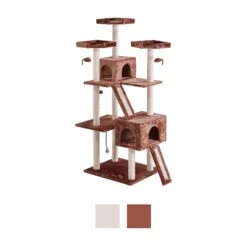 Frisco 72-in Large Base Faux Fur Cat Tree & Condo -Frisco Pet Hub 101809 PT5. AC SS1800 V1584453202