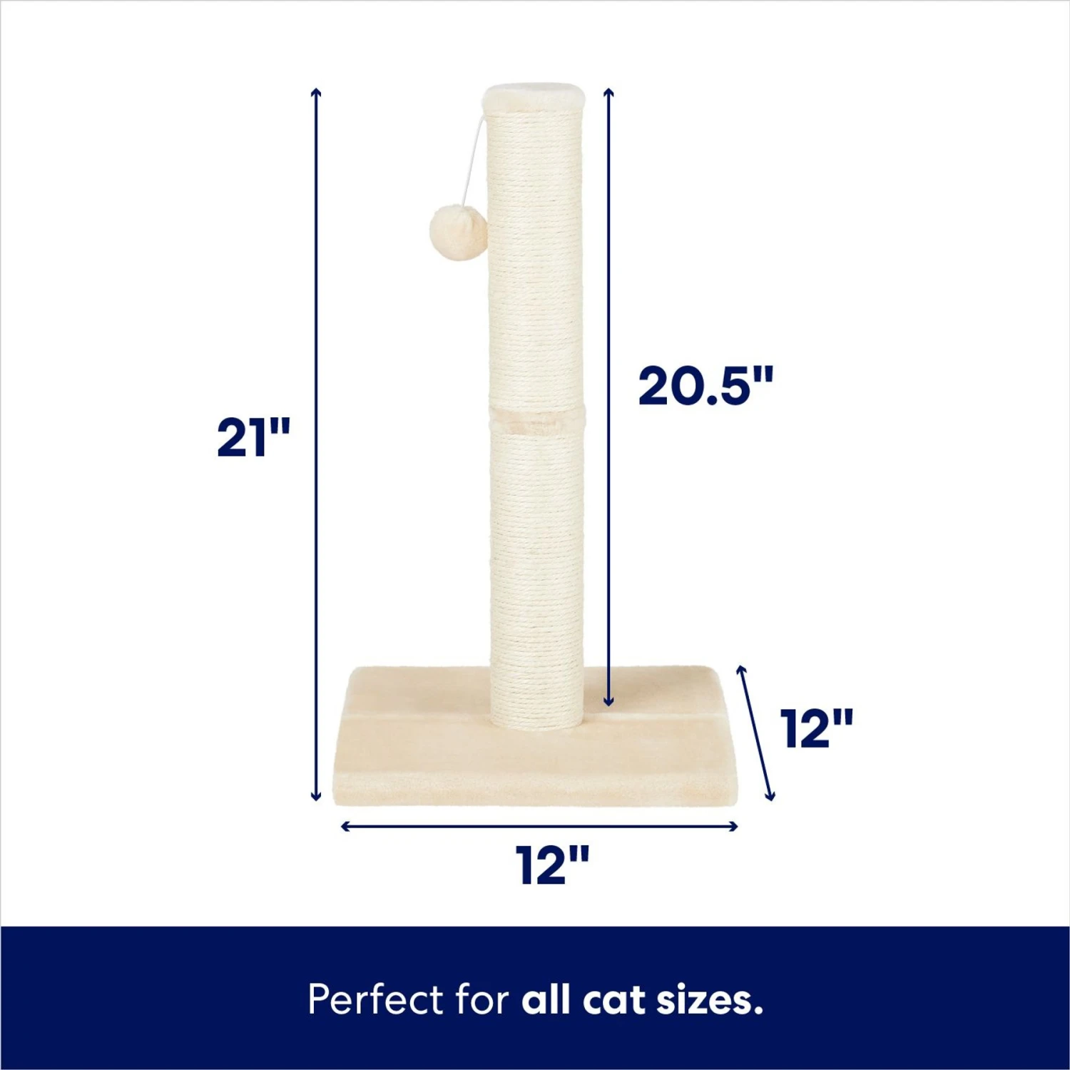 Frisco 21-in Sisal Cat Scratching Post with Toy Frisco 21-in Sisal Cat Scratching Post With Toy -Frisco Pet Hub 140149 PT1. AC SS1800 V1584451582