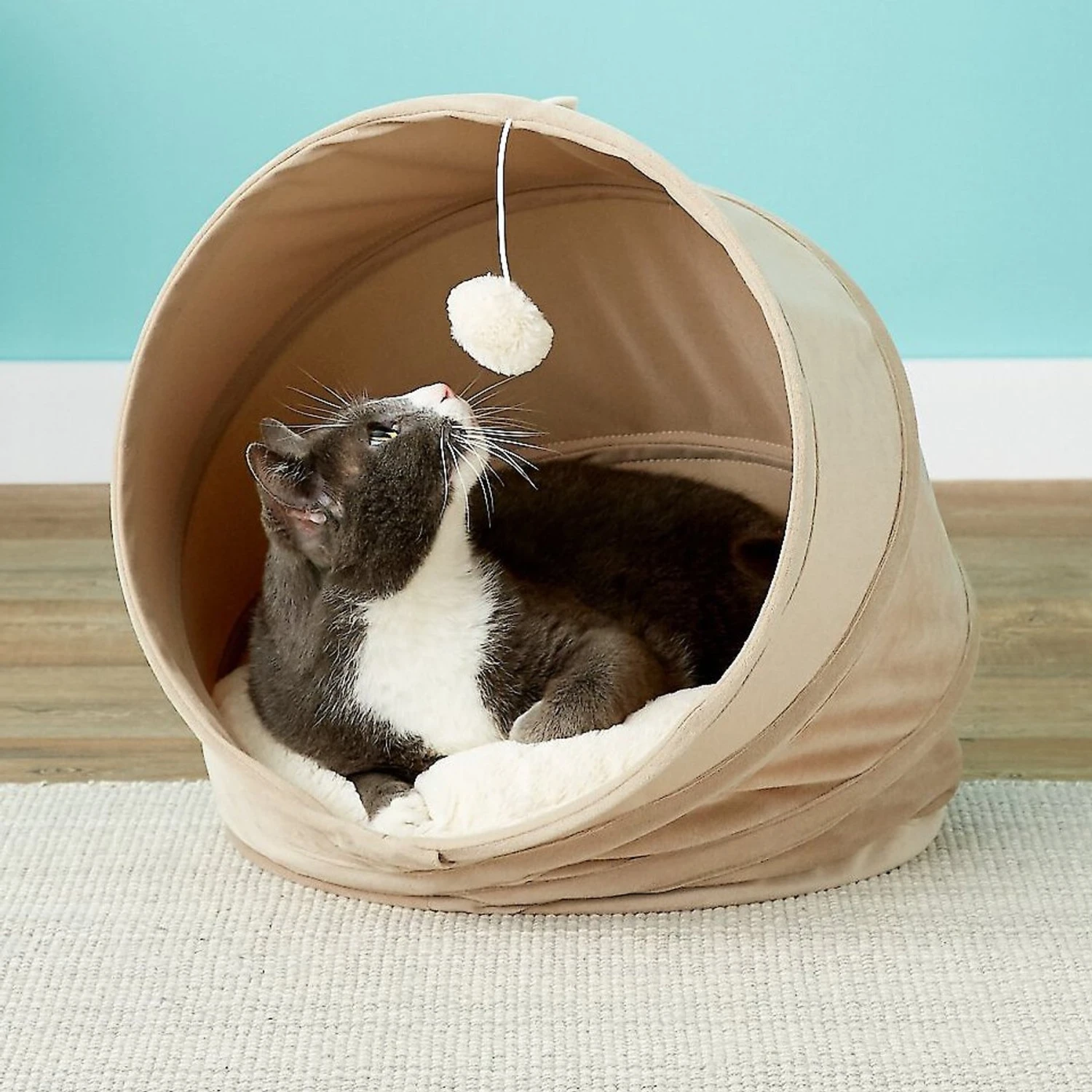 Frisco Foldable Canopy Cat Bed, Sandy Beige Frisco Foldable Canopy Cat Bed, Sandy Beige -Frisco Pet Hub 140164 MAIN. AC SS1800 V1565977028