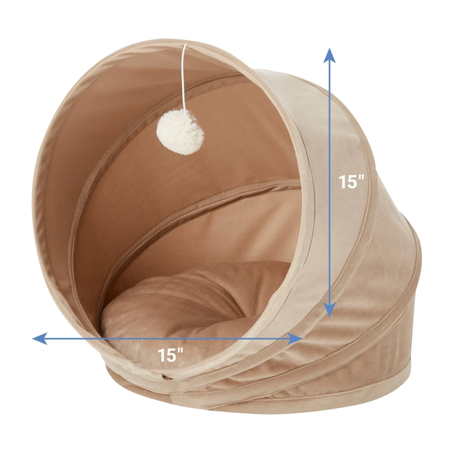 Frisco Foldable Canopy Cat Bed, Sandy Beige Frisco Foldable Canopy Cat Bed, Sandy Beige -Frisco Pet Hub 140164 PT3. AC SS1800 V1578441128