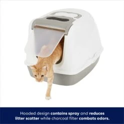 Frisco Flip Top Hooded Cat Litter Box, Gray, Large, 22-in -Frisco Pet Hub 155654 PT2. AC SS1800 V1675279640