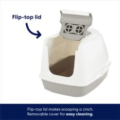 Frisco Flip Top Hooded Cat Litter Box, Gray, Large, 22-in -Frisco Pet Hub 155654 PT3. AC SS1800 V1675279989