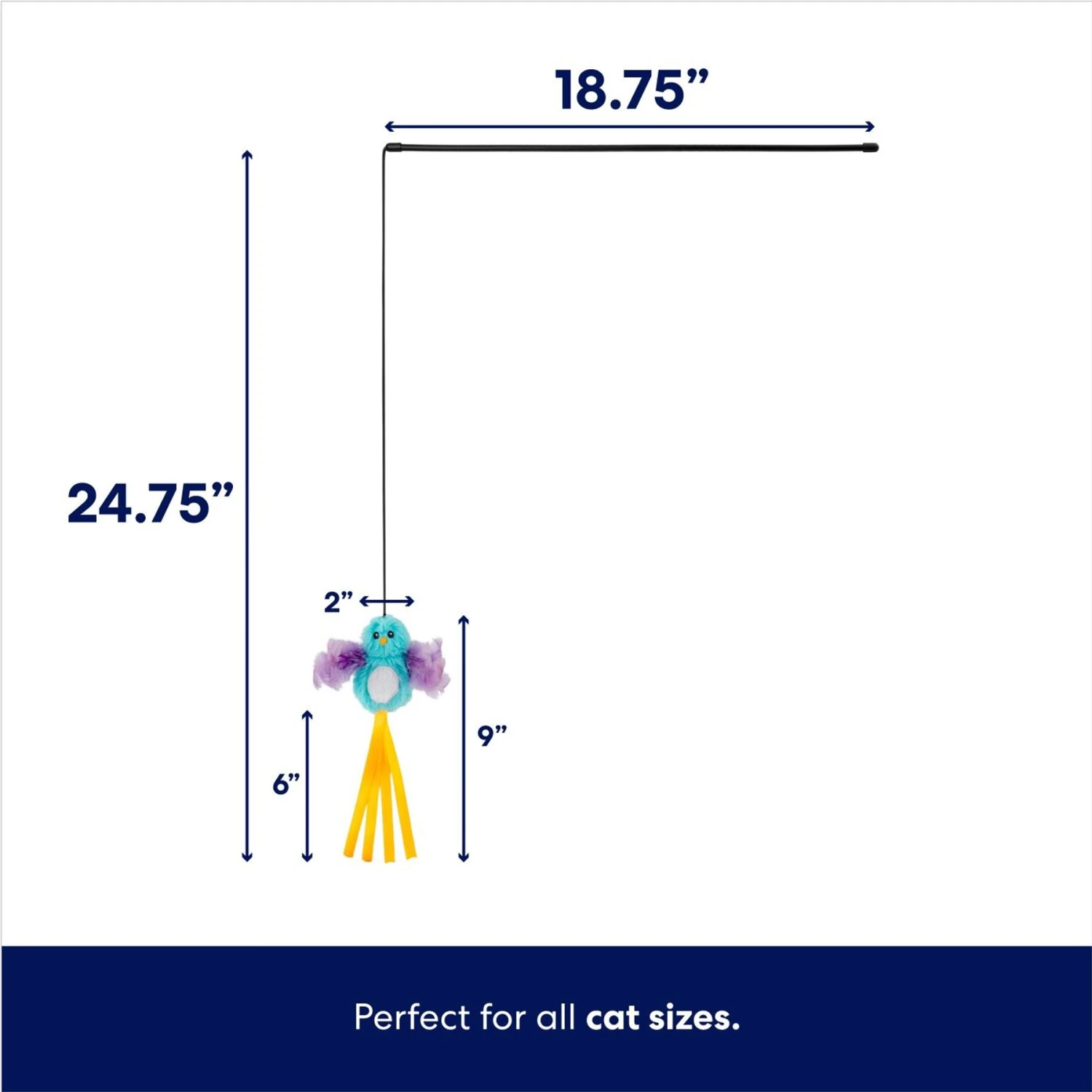 Frisco Bird with Feathers Teaser Wand Cat Toy with Catnip Frisco Bird With Feathers Teaser Wand Cat Toy With Catnip -Frisco Pet Hub 161199 PT1. AC SS1800 V1674080697