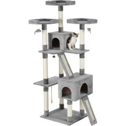 Frisco 72-in Faux Fur Cat Tree & Condo -Frisco Pet Hub 163744 PT5. AC SS1800 V1584453168