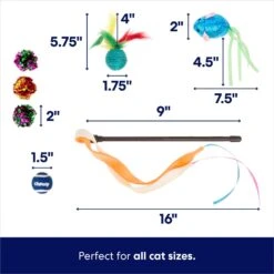 Frisco Plush, Teaser, Ball & Tunnel Variety Pack Cat Toy With Catnip -Frisco Pet Hub 169688 PT2. AC SS1800 V1692190912