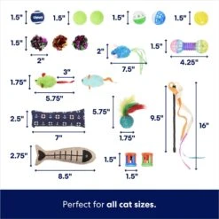Frisco Plush, Teaser, Ball & Tri-Tunnel Variety Pack Cat Toy With Catnip, 20 Count -Frisco Pet Hub 178161 PT2. AC SS1800 V1676413725