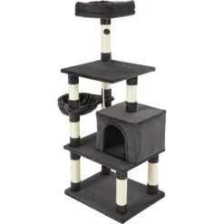 Frisco 59-in Faux Fur Cat Tree & Condo -Frisco Pet Hub 180387 PT6. AC SS1800 V1584453440