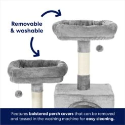 Frisco 61-in Faux Fur Cat Tree & Condo -Frisco Pet Hub 180395 PT2. AC SS1800 V1667228731