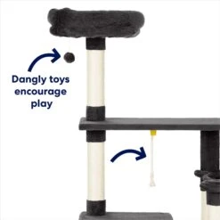 Frisco 66-in Cat Tree With Bed, Condo, Lounge Basket & Top Perch -Frisco Pet Hub 214381 PT3. AC SS1800 V1667228511