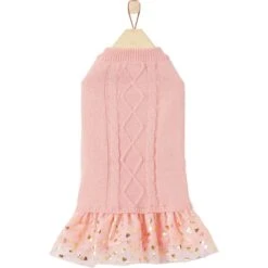 Frisco Cable Knit Dog & Cat Sweater Dress -Frisco Pet Hub 223706 PT3. AC SS1800 V1599055627