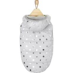 Frisco Mediumweight Silver Polka Dotted Insulated Dog & Cat Coat -Frisco Pet Hub 224017 PT3. AC SS1800 V1600728075
