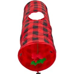 Frisco Holiday Buffalo Plaid Foldable Play Tunnel Cat Toy With Catnip 2 Frisco Holiday Buffalo Plaid Foldable Play Tunnel Cat Toy With Catnip -Frisco Pet Hub 228549 PT2. AC SS1800 V1632774784
