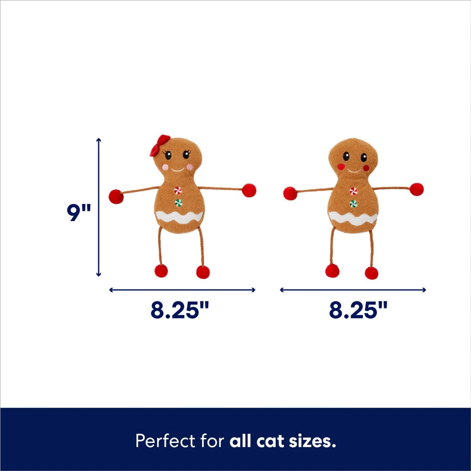 Frisco Holiday Gingerbread Pals Plush Kicker Cat Toy with Catnip, 2 count Frisco Holiday Gingerbread Pals Plush Kicker Cat Toy With Catnip, 2 Count -Frisco Pet Hub 233303 PT1. AC SS1800 V1701797063