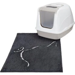 Frisco Microfiber Chenille Cat Silhouette Litter Mat -Frisco Pet Hub 235902 PT3. AC SS1800 V1603342031