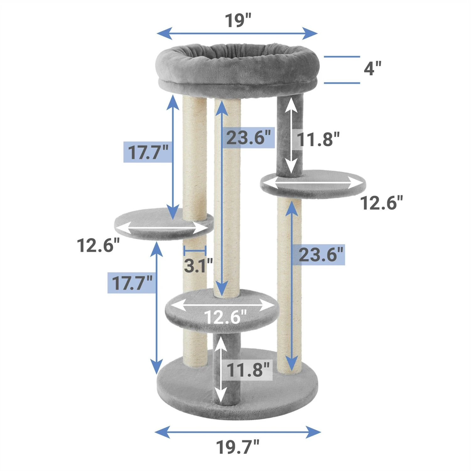 Frisco 41-in Faux Fur Cat Tree Frisco 41-in Faux Fur Cat Tree -Frisco Pet Hub 236538 PT1. AC SS1800 V1617026040