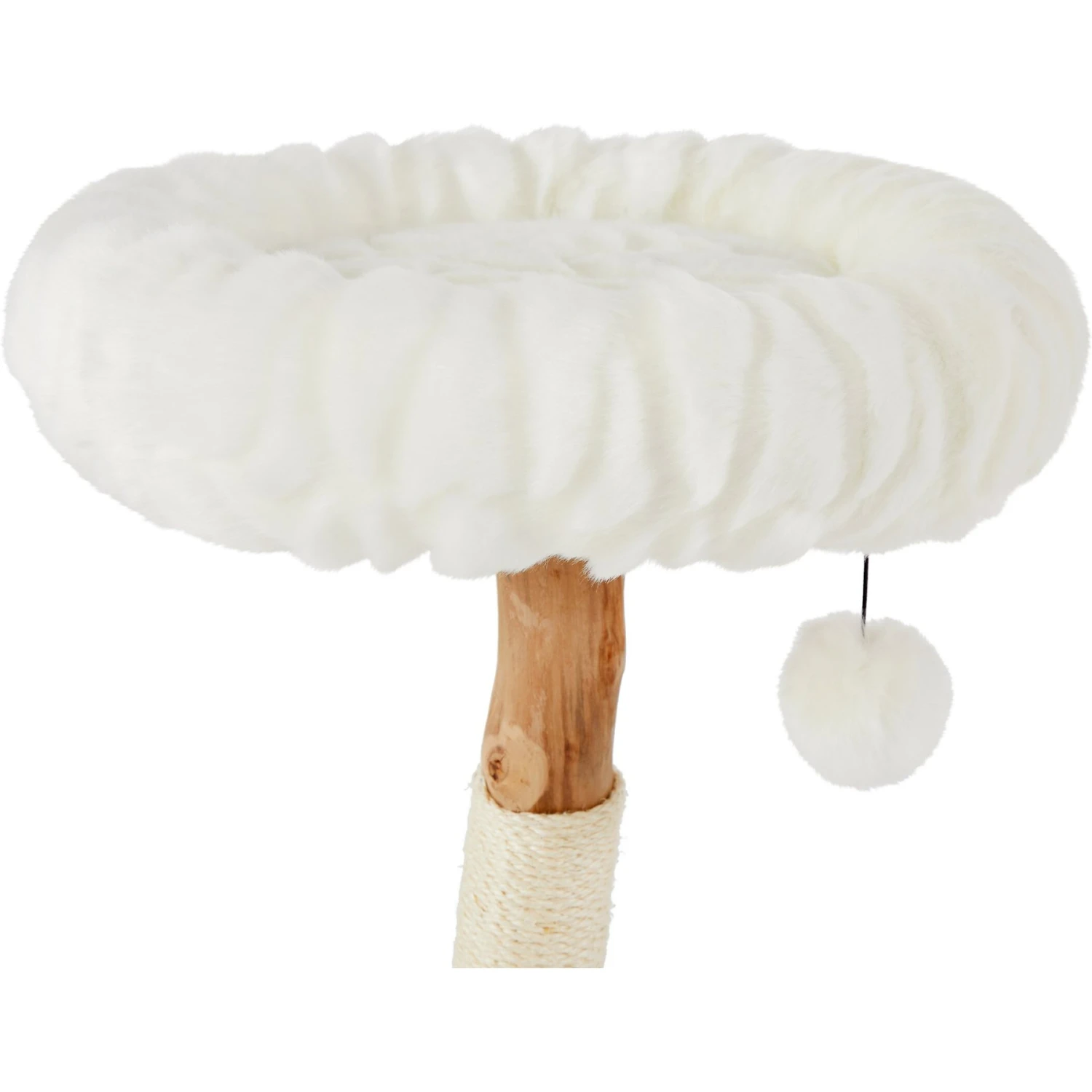 Frisco Natural Wood Modern Cat Tree with Toy, Ivory, Small Frisco Natural Wood Modern Cat Tree With Toy, Ivory, Small -Frisco Pet Hub 236559 PT4. AC SS1800 V1615987606