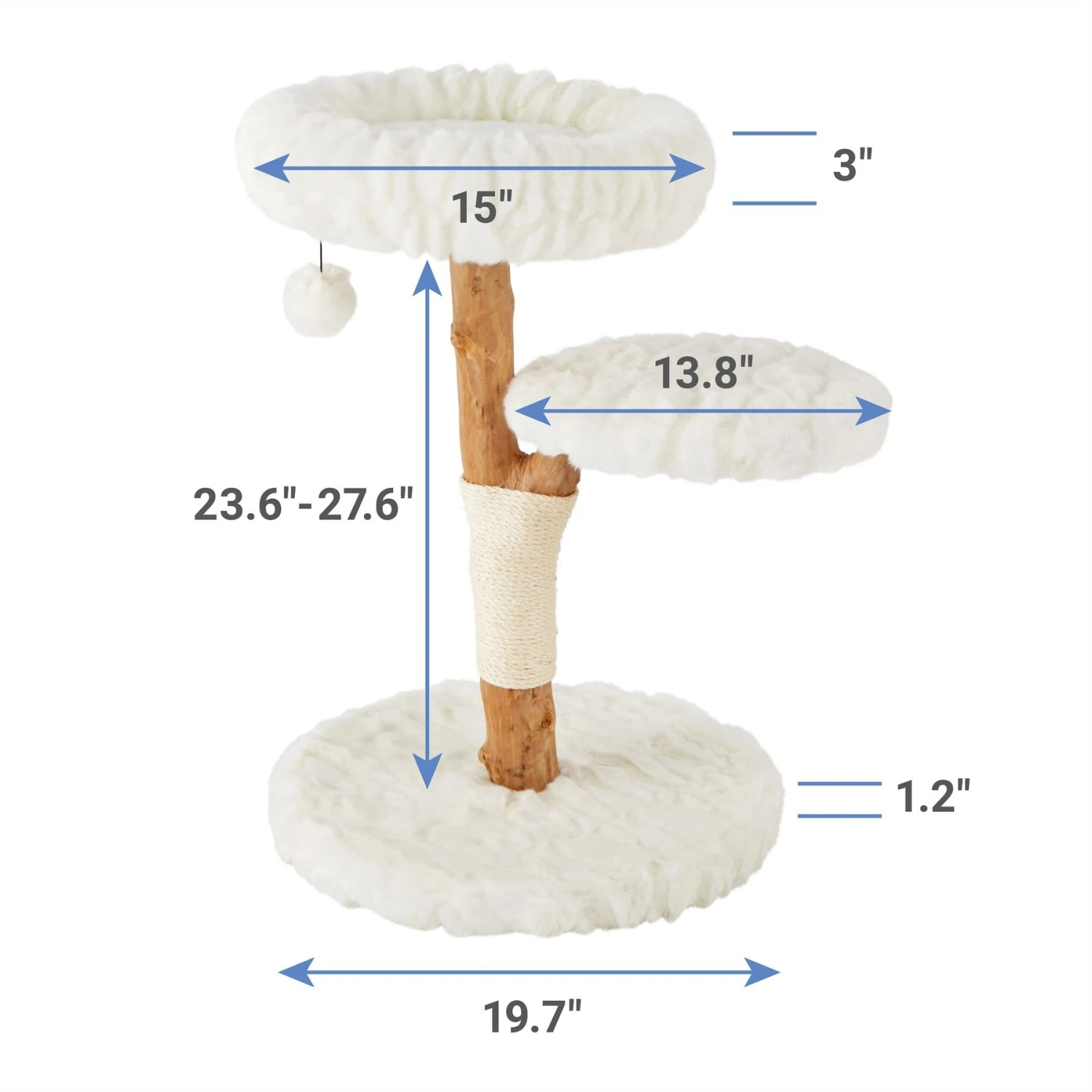 Frisco Natural Wood Modern Cat Tree with Toy, Ivory, Medium Frisco Natural Wood Modern Cat Tree With Toy, Ivory, Medium -Frisco Pet Hub 236561 PT1. AC SS1800 V1617026238