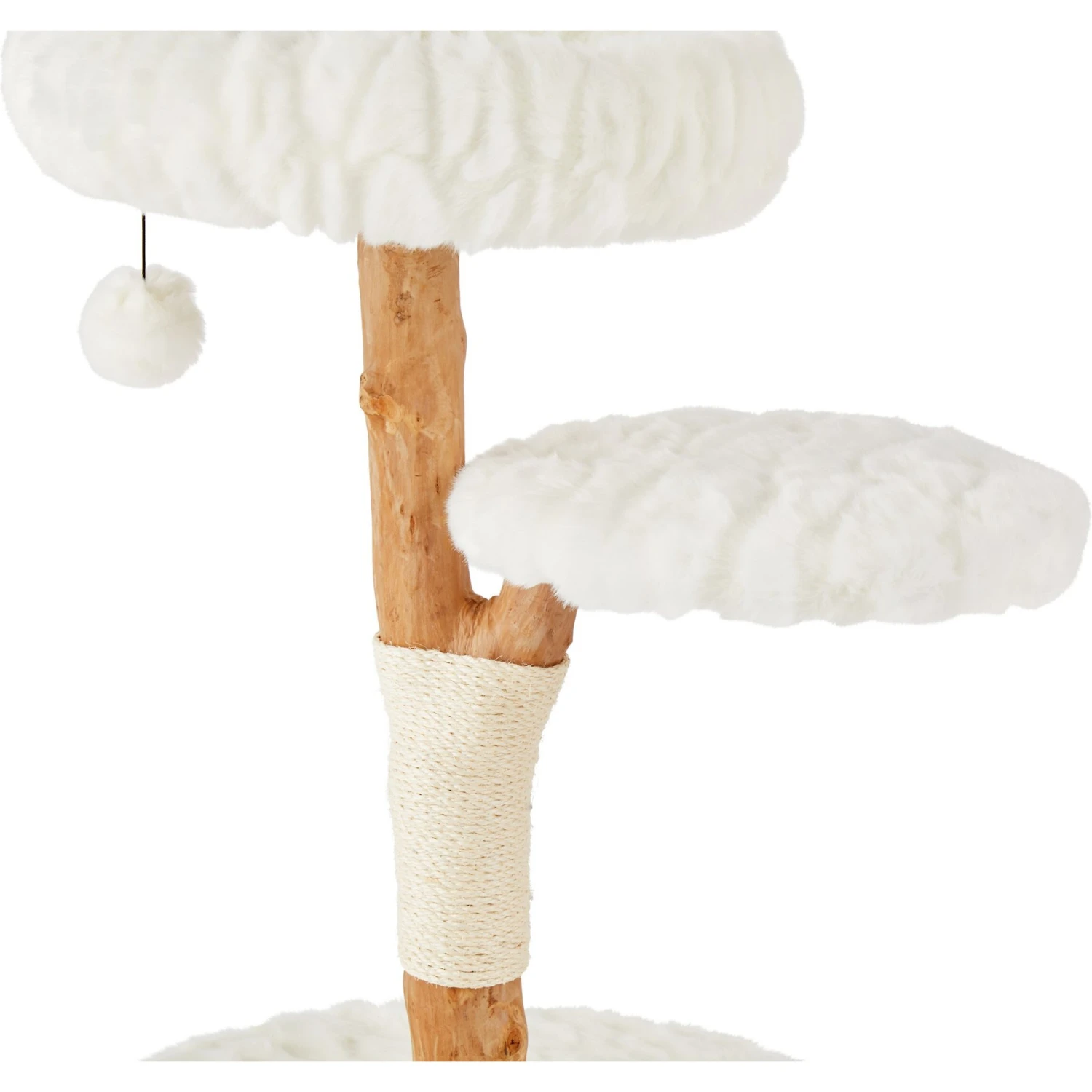 Frisco Natural Wood Modern Cat Tree with Toy, Ivory, Medium Frisco Natural Wood Modern Cat Tree With Toy, Ivory, Medium -Frisco Pet Hub 236561 PT4. AC SS1800 V1615987366