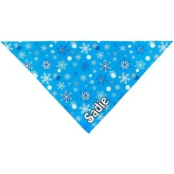 Frisco Blue Snowflakes Personalized Dog & Cat Bandana 3 Frisco Blue Snowflakes Personalized Dog & Cat Bandana -Frisco Pet Hub 242803 PT3. AC SS1800 V1618507971