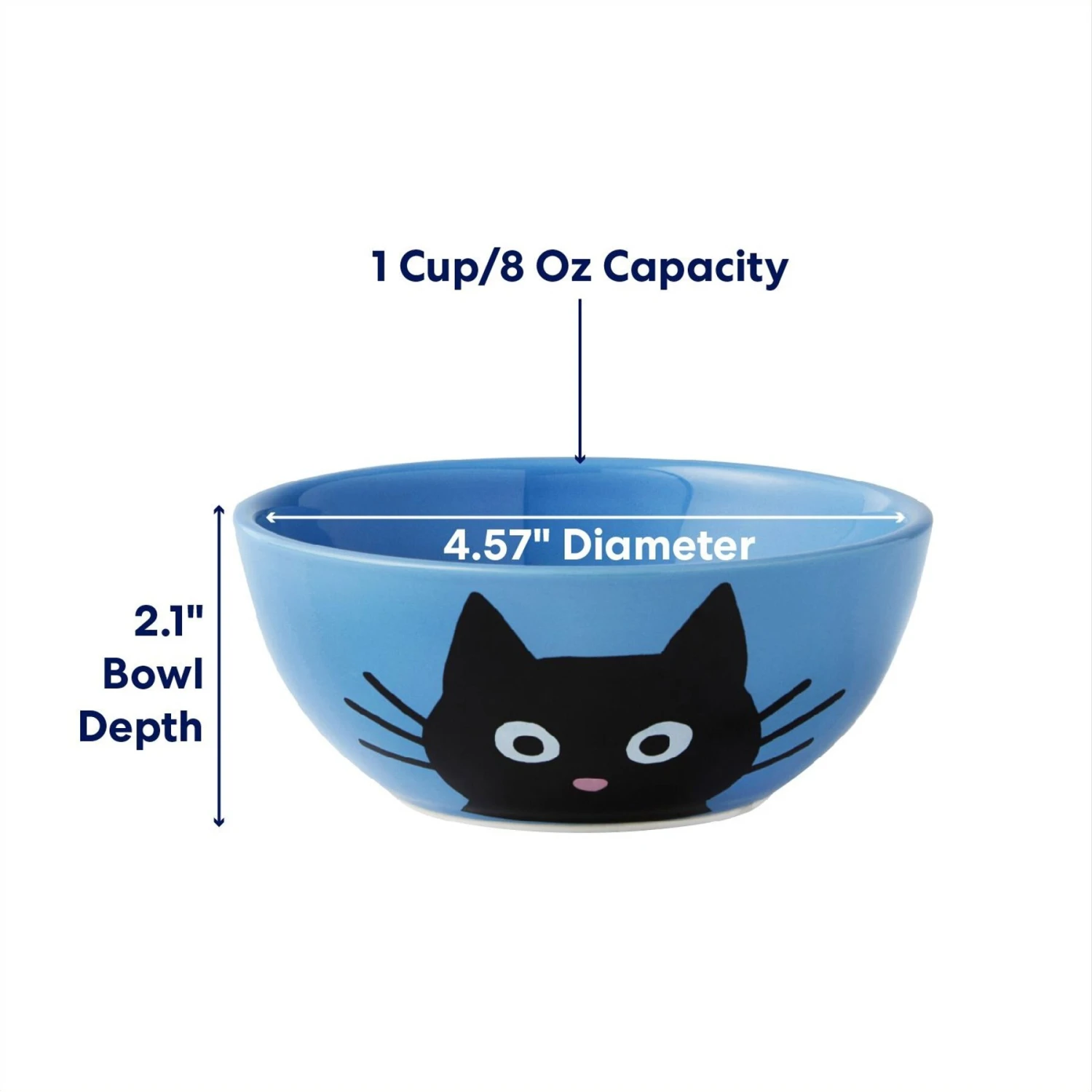 Frisco Cat Face Non-skid Ceramic Cat Bowl, Blue Frisco Cat Face Non-skid Ceramic Cat Bowl, Blue -Frisco Pet Hub 256103 PT1. AC SS1800 V1685731990