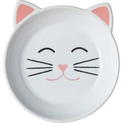 Frisco Cat Face Non-skid Ceramic Cat Dish