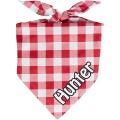 Frisco Gingham Personalized Dog & Cat Bandana