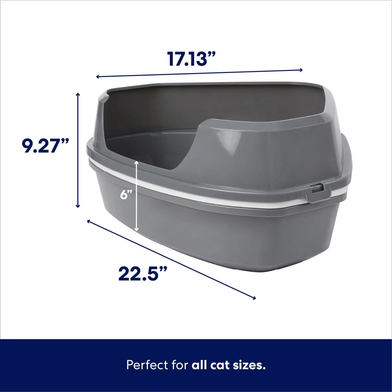 Frisco Corner Sifting Cat Litter Box with Rim Frisco Corner Sifting Cat Litter Box With Rim -Frisco Pet Hub 264933 PT1. AC SS1800 V1675368888