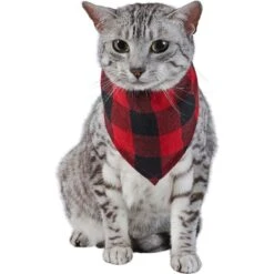 Red Buffalo Plaid Dog & Cat Bandana -Frisco Pet Hub 267899 PT3. AC SS1800 V1637727460