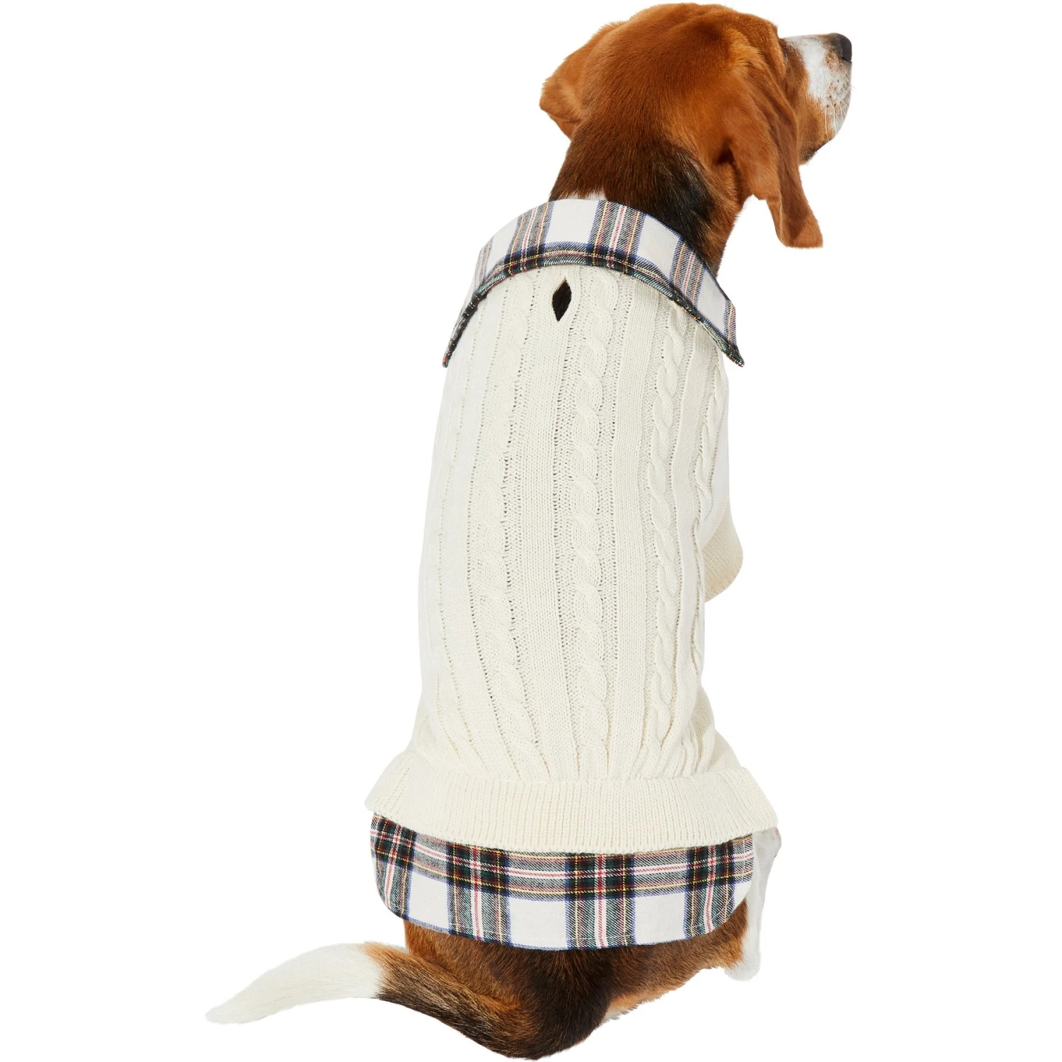 Frisco Cream Cable Knit Dog & Cat Sweater, White/Red Plaid Frisco Cream Cable Knit Dog & Cat Sweater, White/Red Plaid -Frisco Pet Hub 268057 MAIN. AC SS1800 V1628629892