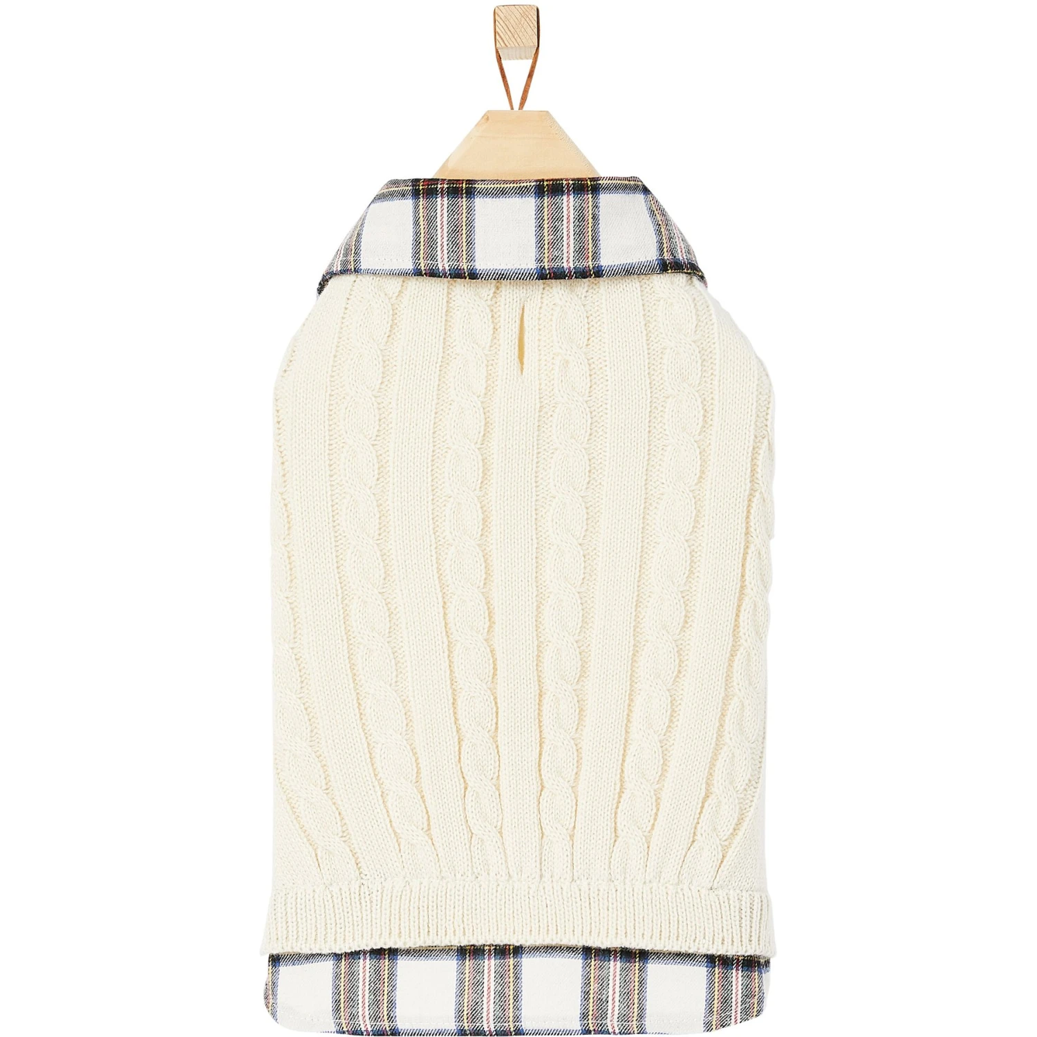 Frisco Cream Cable Knit Dog & Cat Sweater, White/Red Plaid Frisco Cream Cable Knit Dog & Cat Sweater, White/Red Plaid -Frisco Pet Hub 268057 PT4. AC SS1800 V1628740041