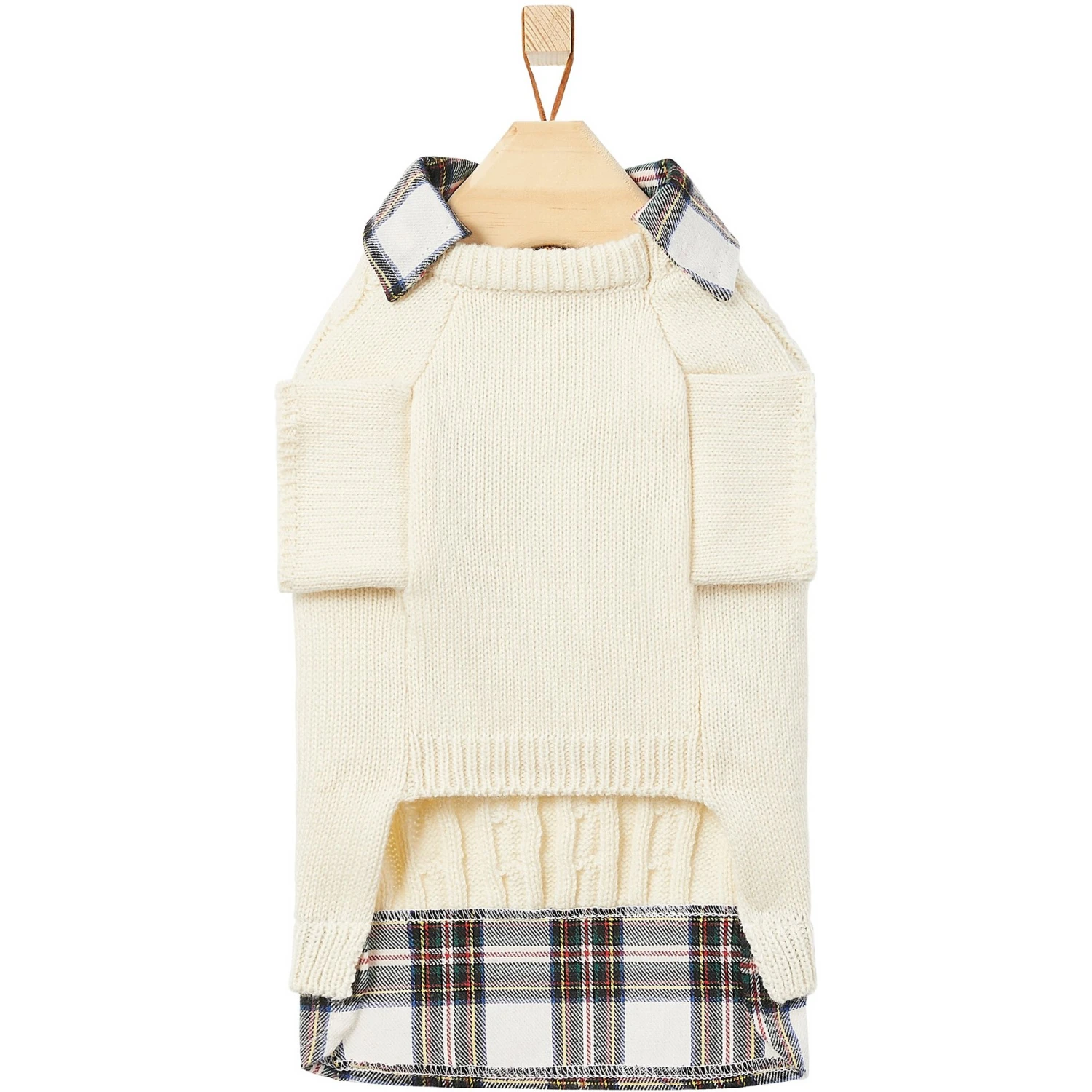 Frisco Cream Cable Knit Dog & Cat Sweater, White/Red Plaid Frisco Cream Cable Knit Dog & Cat Sweater, White/Red Plaid -Frisco Pet Hub 268057 PT5. AC SS1800 V1628739996