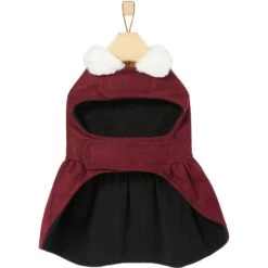 Frisco Mediumweight Pom Pom Bow Dog & Cat Peacoat Dress, Red 4 Frisco Mediumweight Pom Pom Bow Dog & Cat Peacoat Dress, Red -Frisco Pet Hub 268200 PT5. AC SS1800 V1628824051