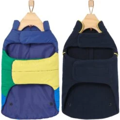 Frisco Mediumweight Colorblock 2-in-1 Dog & Cat Fleece Coat -Frisco Pet Hub 268350 PT5. AC SS1800 V1628780414