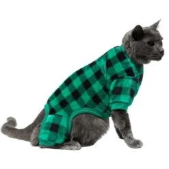 Frisco Dog & Cat Cozy Plush Fleece PJs, Green Plaid 3 Frisco Dog & Cat Cozy Plush Fleece PJs, Green Plaid -Frisco Pet Hub 268517 PT3. AC SS1800 V1637718134