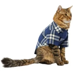 Frisco Navy Plaid Dog & Cat Flannel Shirt -Frisco Pet Hub 268596 PT3. AC SS1800 V1637652439