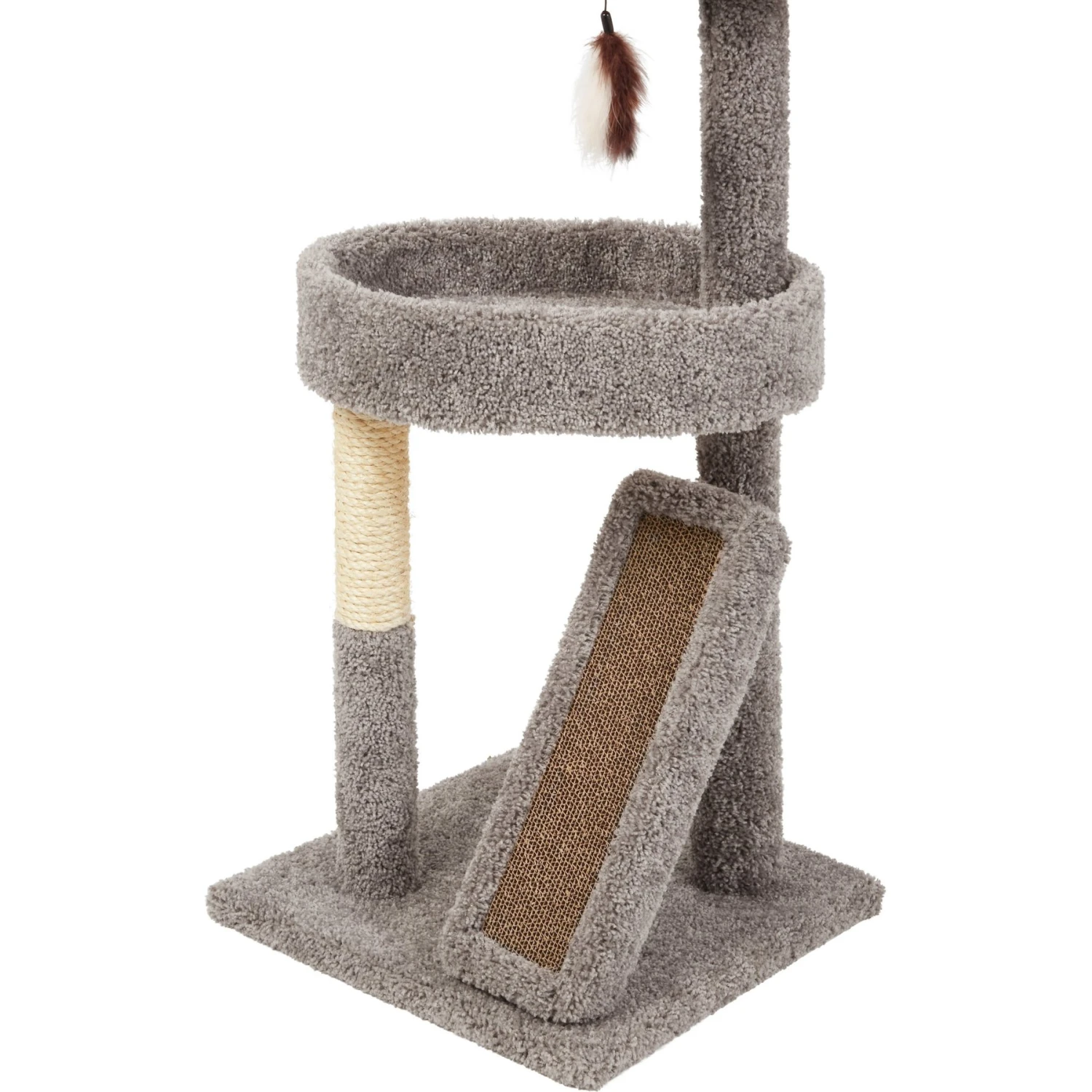 Frisco 44-in Real Carpet Cat Tree with Replaceable Corrugate Scratcher Frisco 44-in Real Carpet Cat Tree With Replaceable Corrugate Scratcher -Frisco Pet Hub 282757 PT4. AC SS1800 V1621948706