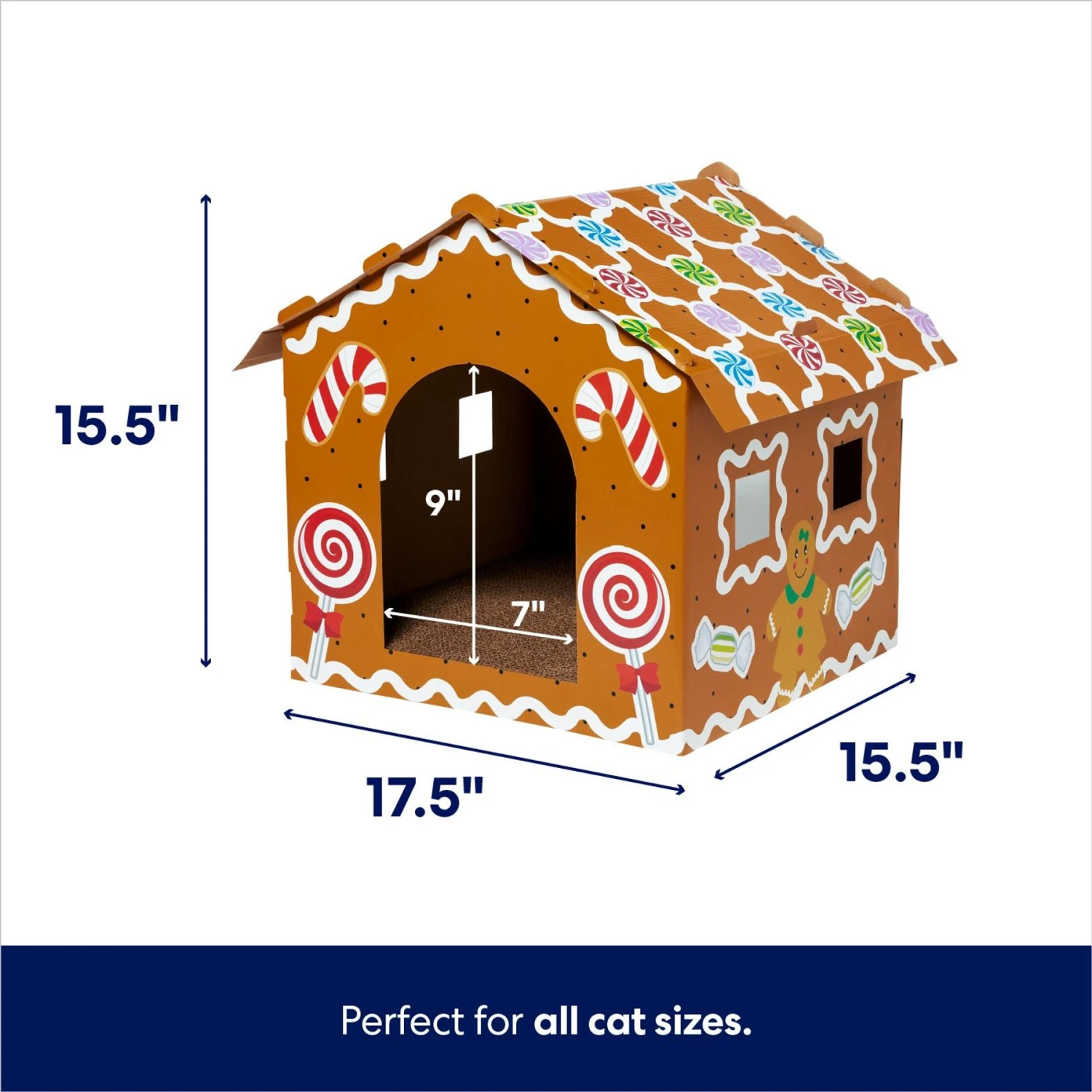 Frisco Holiday Gingerbread House Cardboard Cat House Cat Toy Frisco Holiday Gingerbread House Cardboard Cat House Cat Toy -Frisco Pet Hub 287289 PT1. AC SS1800 V1695045658