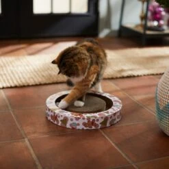 Frisco Holiday Scratch & Roll Cardboard Scratcher Cat Toy With Catnip -Frisco Pet Hub 287295 PT3. AC SS1800 V1632773637