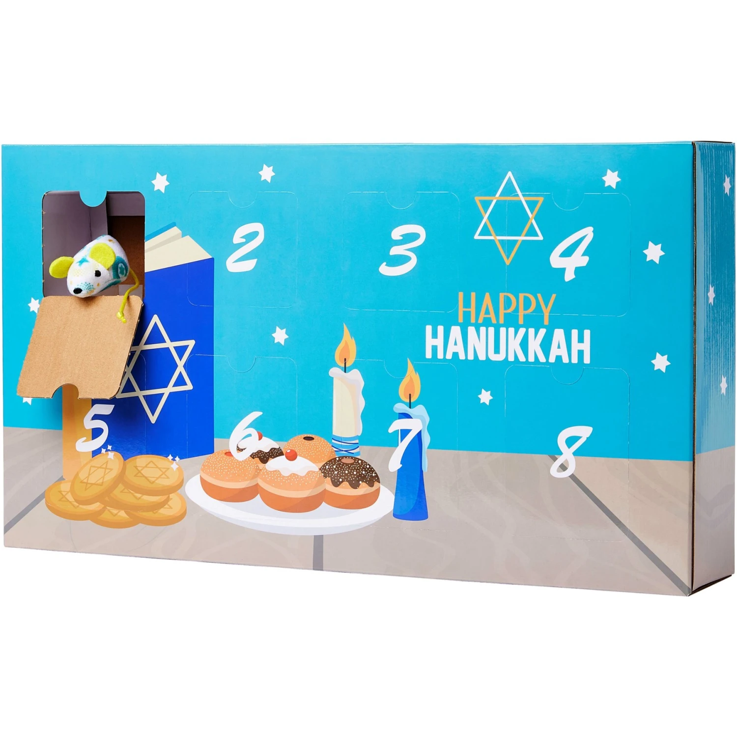 Frisco Holiday 8 Days of Hanukkah Cardboard Calendar with Toys for Cats Frisco Holiday 8 Days Of Hanukkah Cardboard Calendar With Toys For Cats -Frisco Pet Hub 287301 MAIN. AC SS1800 V1694813782