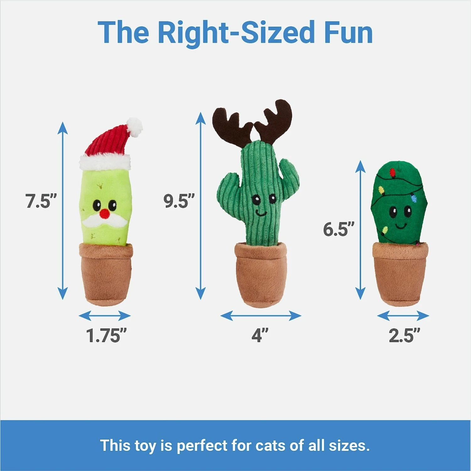 Frisco Holiday Cactus Plush Cat Toy with Catnip, 3 count Frisco Holiday Cactus Plush Cat Toy With Catnip, 3 Count -Frisco Pet Hub 287329 PT1. AC SS1800 V1637787997