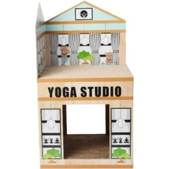 Frisco Yoga Studio Cardboard Cat House, 2-Story -Frisco Pet Hub 288965 PT2. AC SS1800 V1638291621