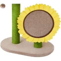 Frisco Sunflower Cat Scratching Post, Two Post With Lounger -Frisco Pet Hub 296688 PT2. AC SS1800 V1632856031