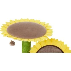 Frisco Sunflower Cat Scratching Post, Two Post With Lounger -Frisco Pet Hub 296688 PT3. AC SS1800 V1632855992