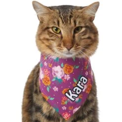 Frisco Fall Floral Personalized Dog & Cat Bandana -Frisco Pet Hub 296990 PT7. AC SS1800 V1627653979