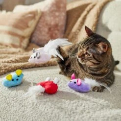 Frisco Valentine Heart Mice Plush Cat Toy With Catnip -Frisco Pet Hub 298954 PT3. AC SS1800 V1701364814