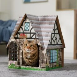 Frisco Tudor House Cardboard Cat House -Frisco Pet Hub 308815 PT4. AC SS1800 V1696968878