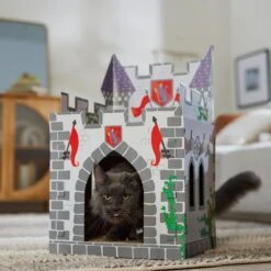 Frisco Castle Cardboard Cat House, 2-Story -Frisco Pet Hub 308822 PT4. AC SS1800 V1688677261