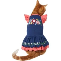 Frisco Embroidered Floral Dog & Cat Dress -Frisco Pet Hub 312128 PT2. AC SS1800 V1644424412
