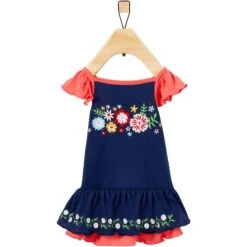 Frisco Embroidered Floral Dog & Cat Dress -Frisco Pet Hub 312128 PT3. AC SS1800 V1644423417